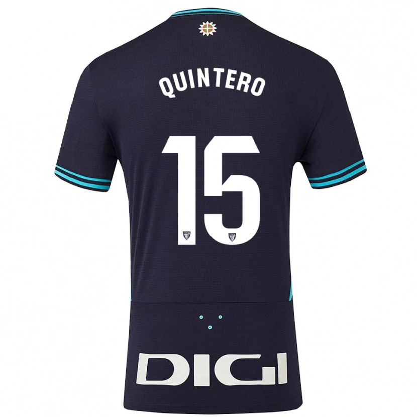 DanxenレディースIker Quintero#15紺空色アウェイシャツ2025/26ジャージーユニフォーム