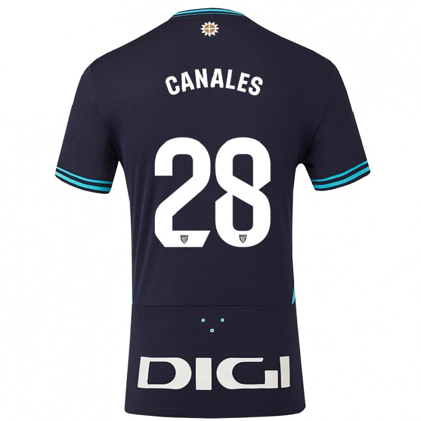 DanxenレディースPeio Canales#28紺空色アウェイシャツ2025/26ジャージーユニフォーム