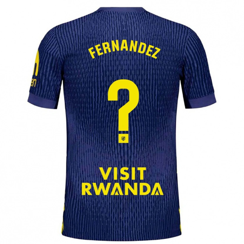 DanxenレディースAdrián Fernández#0紺黄アウェイシャツ2025/26ジャージーユニフォーム