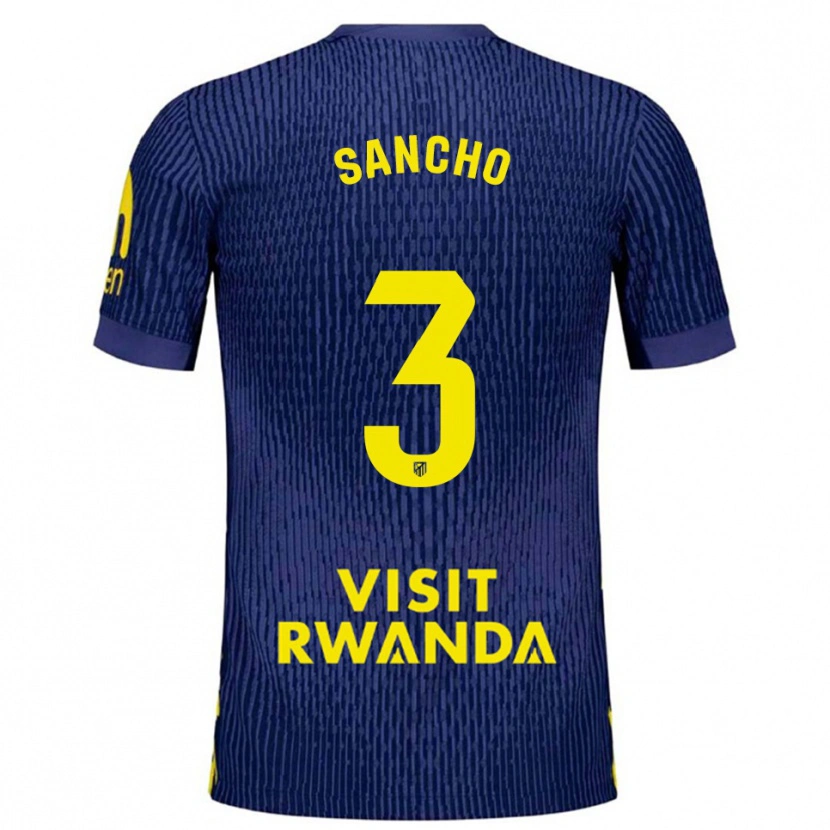 DanxenレディースDiego Sancho#3紺黄アウェイシャツ2025/26ジャージーユニフォーム