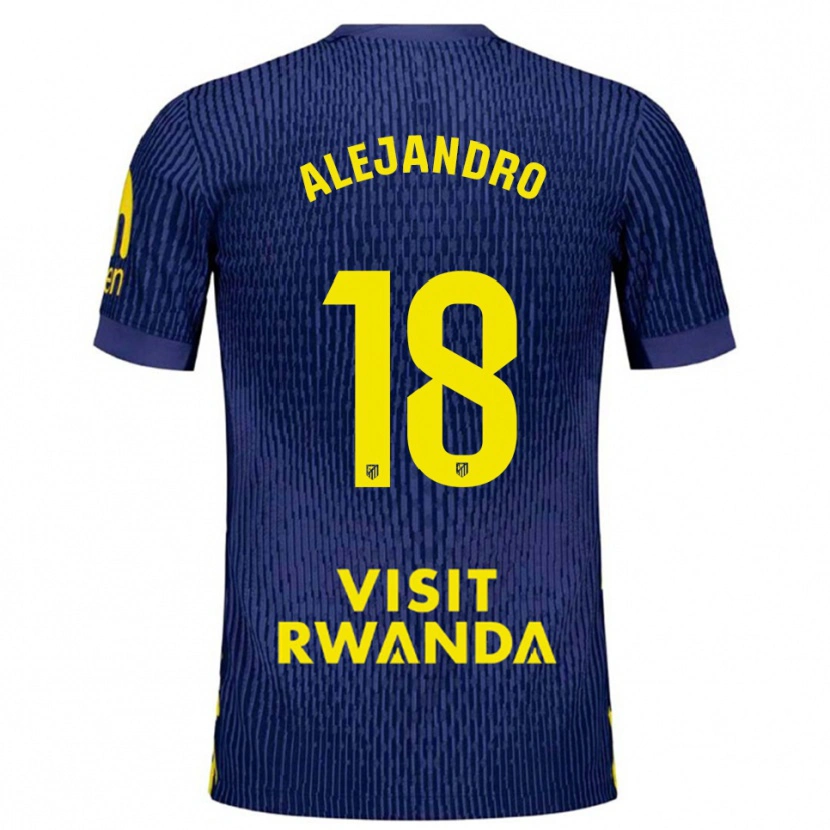 DanxenレディースAlejandro López#18紺黄アウェイシャツ2025/26ジャージーユニフォーム