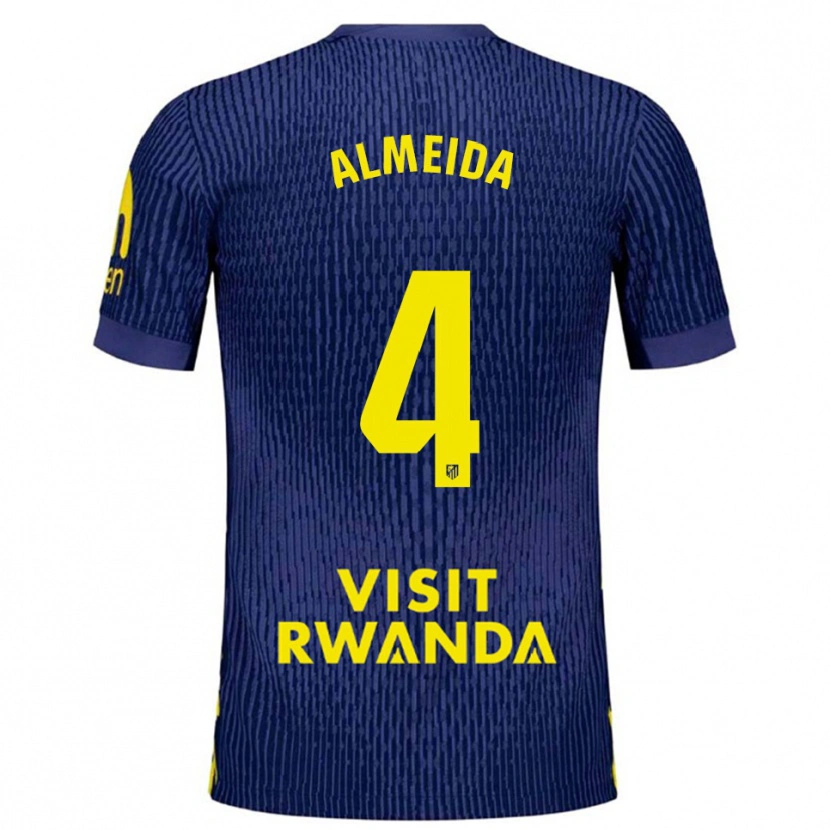 DanxenレディースAdrián Almeida#4紺黄アウェイシャツ2025/26ジャージーユニフォーム