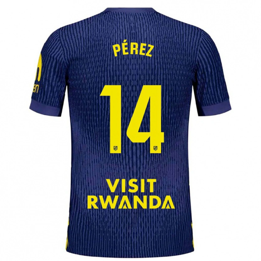 DanxenレディースDiego Pérez#14紺黄アウェイシャツ2025/26ジャージーユニフォーム