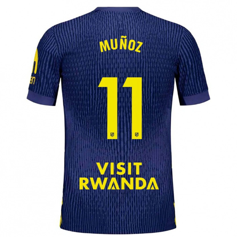 DanxenレディースDani Muñoz#11紺黄アウェイシャツ2025/26ジャージーユニフォーム