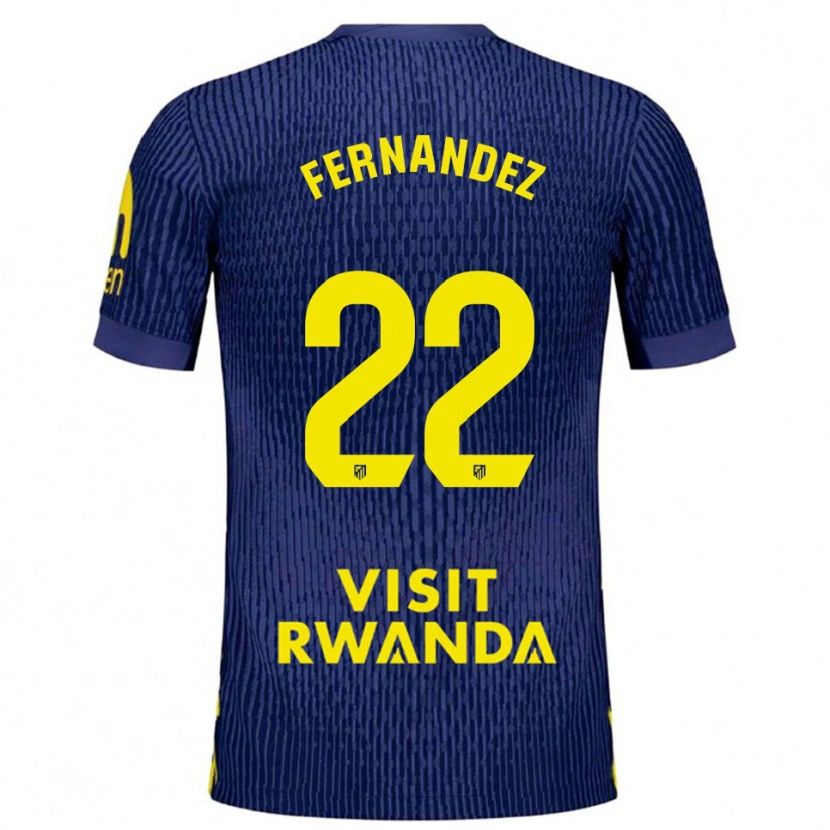 DanxenレディースDavid Fernández#22紺黄アウェイシャツ2025/26ジャージーユニフォーム