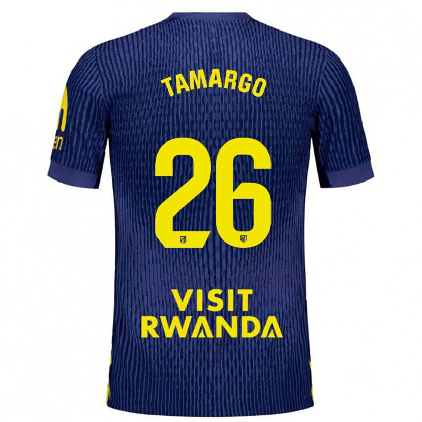 DanxenレディースÁlvaro Tamargo#26紺黄アウェイシャツ2025/26ジャージーユニフォーム