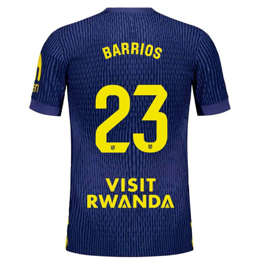 DanxenレディースJesus Barrios#23紺黄アウェイシャツ2025/26ジャージーユニフォーム