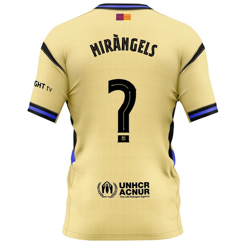 DanxenレディースXavi Miràngels#0黄黒アウェイシャツ2025/26ジャージーユニフォーム