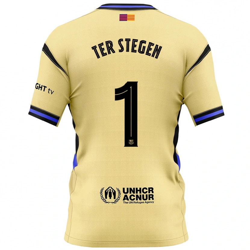 Danxenレディースマルク＝アンドレ・テア・シュテーゲン#1黄黒アウェイシャツ2025/26ジャージーユニフォーム