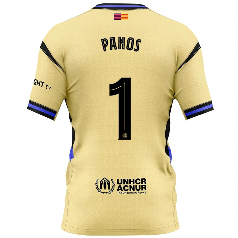Danxenレディースサンドラ・パノス#1黄黒アウェイシャツ2025/26ジャージーユニフォーム