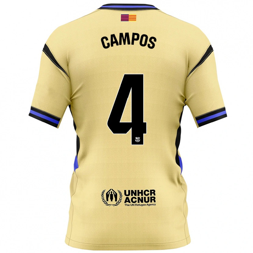 DanxenレディースAlex Campos#4黄黒アウェイシャツ2025/26ジャージーユニフォーム