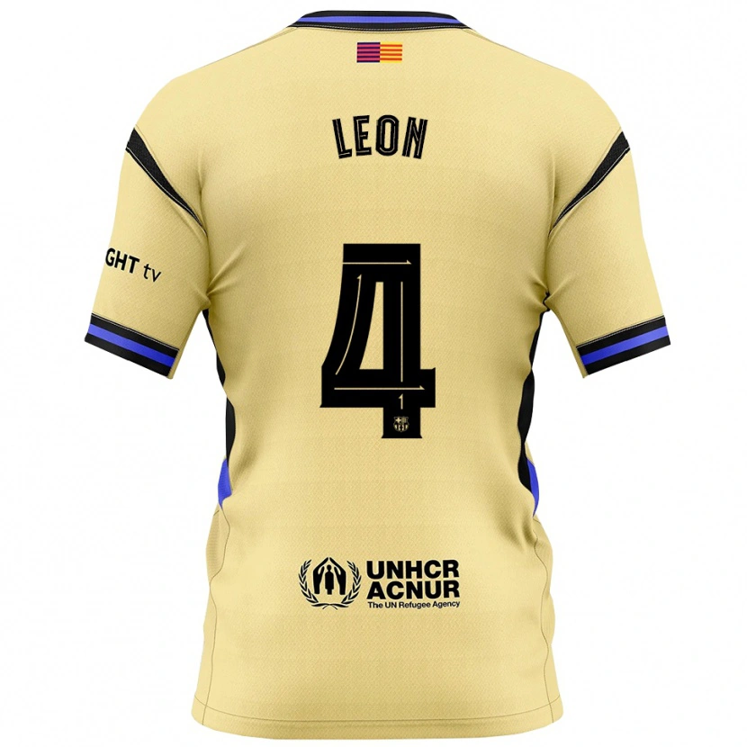 Danxenレディースマリア・ピラール・レオン#4黄黒アウェイシャツ2025/26ジャージーユニフォーム