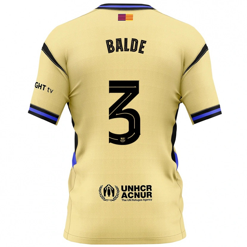 Danxenレディースアレハンドロ・バルデ#3黄黒アウェイシャツ2025/26ジャージーユニフォーム