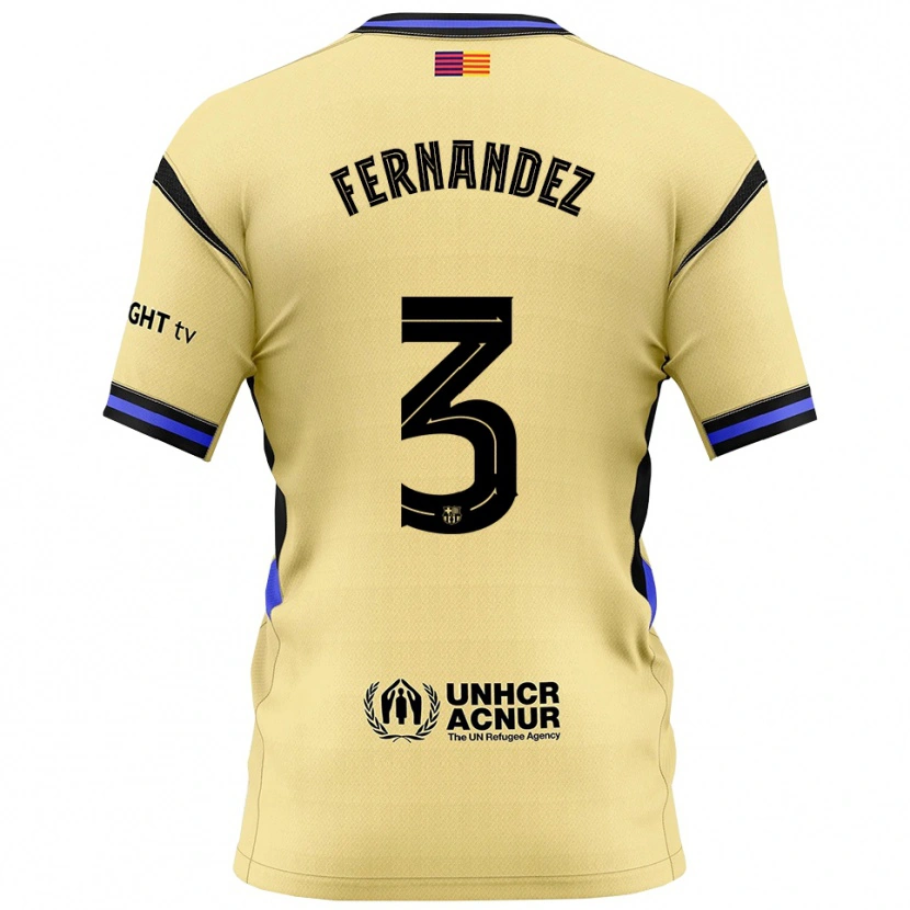 Danxenレディースジャナ・フェルナンデス#3黄黒アウェイシャツ2025/26ジャージーユニフォーム