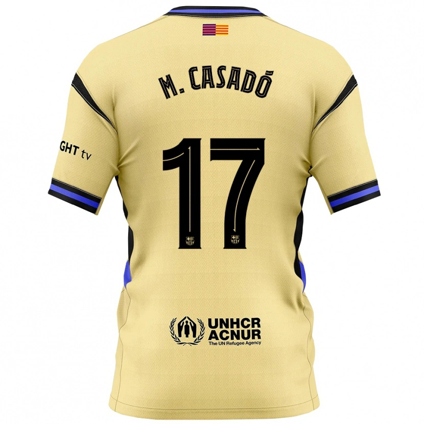 Danxenレディースマルク・カサード・トラス#17黄黒アウェイシャツ2025/26ジャージーユニフォーム