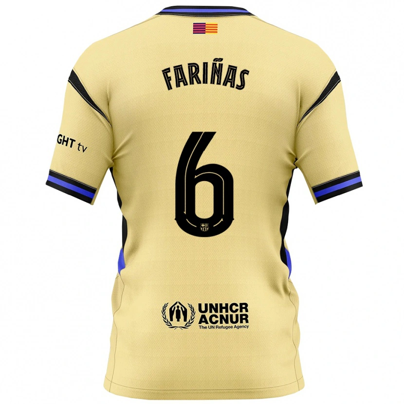 Danxenレディースブライアン・ファリーニャス#6黄黒アウェイシャツ2025/26ジャージーユニフォーム