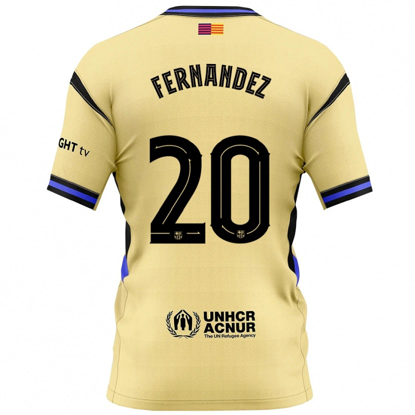 Danxenレディースペドロ・フェルナンデス・サルミエント#20黄黒アウェイシャツ2025/26ジャージーユニフォーム