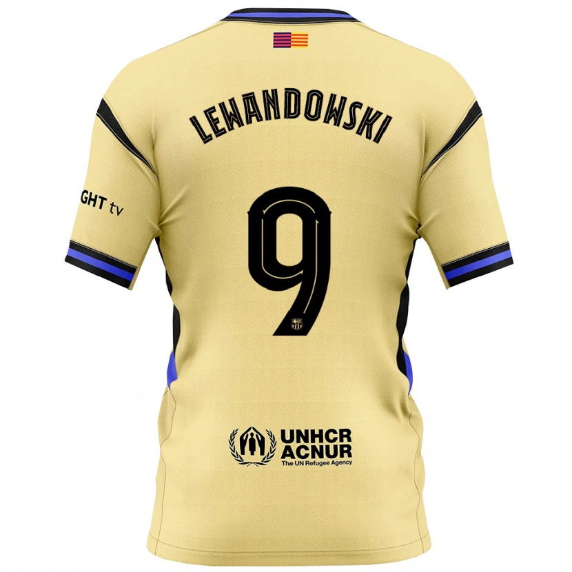 Danxenレディースロベルト・レヴァンドフスキ#9黄黒アウェイシャツ2025/26ジャージーユニフォーム