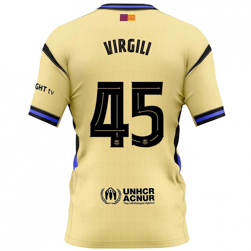 Danxenレディースジャン・ビルジリ#45黄黒アウェイシャツ2025/26ジャージーユニフォーム