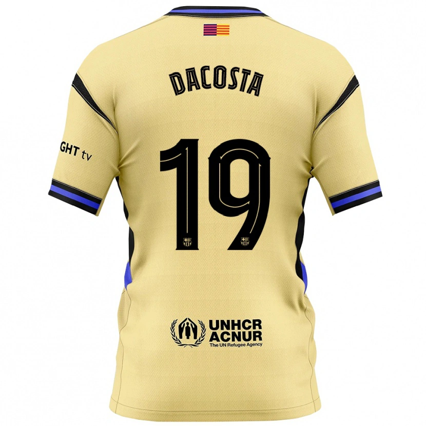 DanxenレディースRaúl Dacosta#19黄黒アウェイシャツ2025/26ジャージーユニフォーム