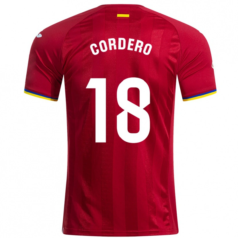 DanxenレディースAlberto Cordero#18赤黄青アウェイシャツ2025/26ジャージーユニフォーム