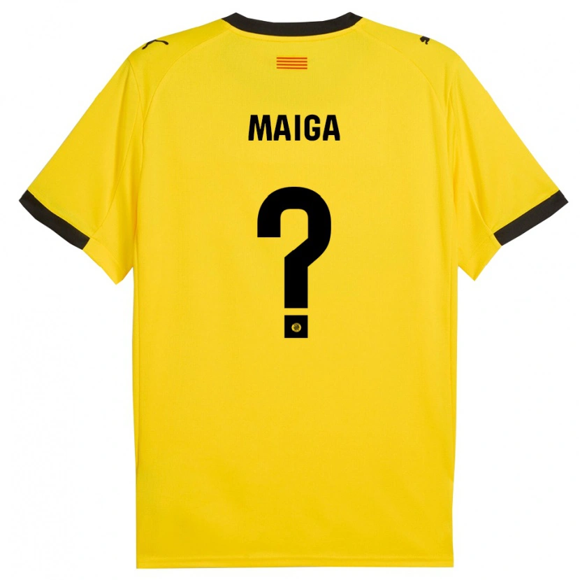 DanxenレディースZakarya Maiga#0黄黒アウェイシャツ2025/26ジャージーユニフォーム