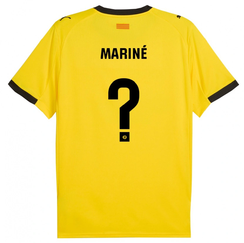 DanxenレディースAleix Mariné#0黄黒アウェイシャツ2025/26ジャージーユニフォーム