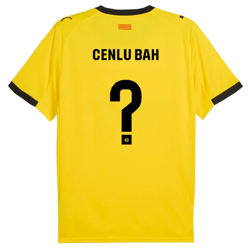 DanxenレディースMamadou Cenlu Bah#0黄黒アウェイシャツ2025/26ジャージーユニフォーム