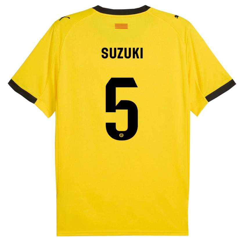 Danxenレディース鈴木輪太朗イブラヒーム#5黄黒アウェイシャツ2025/26ジャージーユニフォーム