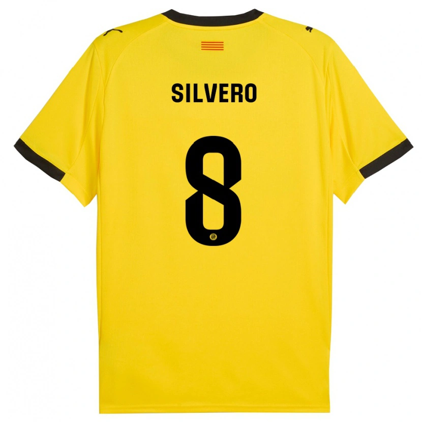DanxenレディースPol Silvero#8黄黒アウェイシャツ2025/26ジャージーユニフォーム