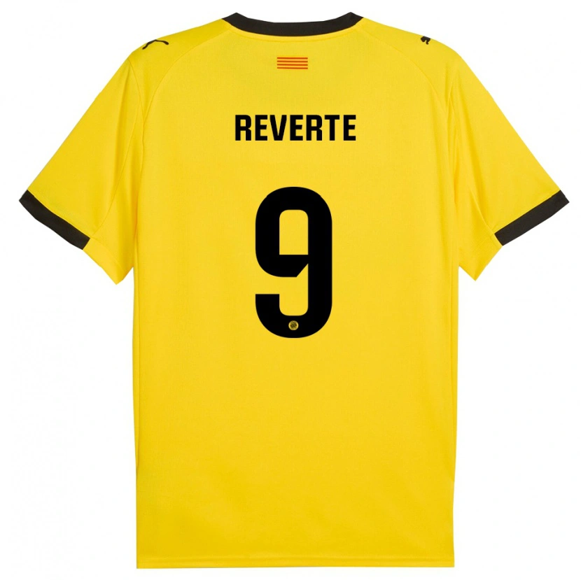 DanxenレディースUnai Reverte#9黄黒アウェイシャツ2025/26ジャージーユニフォーム