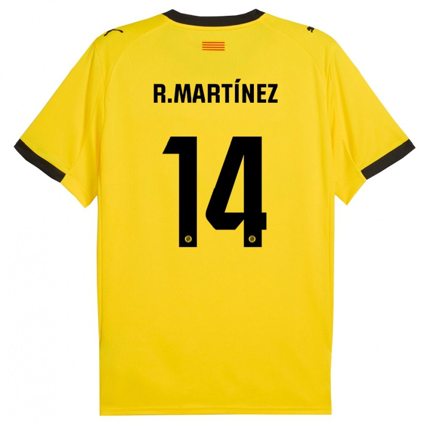 DanxenレディースRaúl Martínez#14黄黒アウェイシャツ2025/26ジャージーユニフォーム