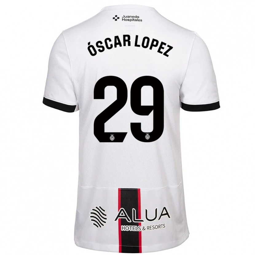 DanxenレディースÓscar López#29白黒アウェイシャツ2025/26ジャージーユニフォーム
