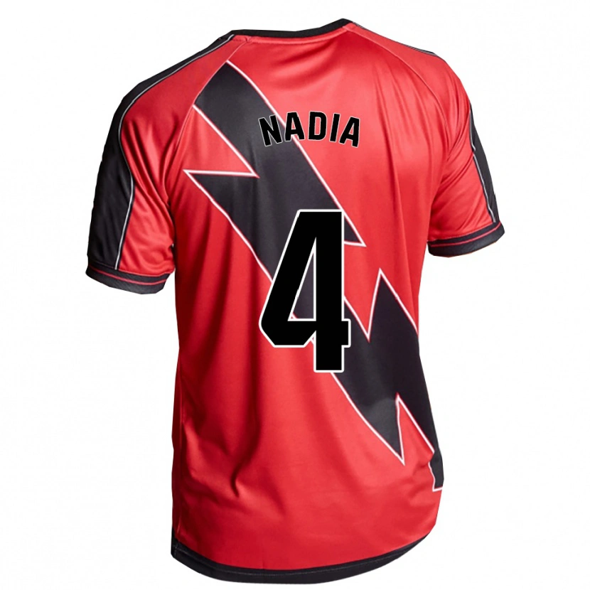 DanxenレディースNadia Dopico Díaz#4赤黒アウェイシャツ2025/26ジャージーユニフォーム