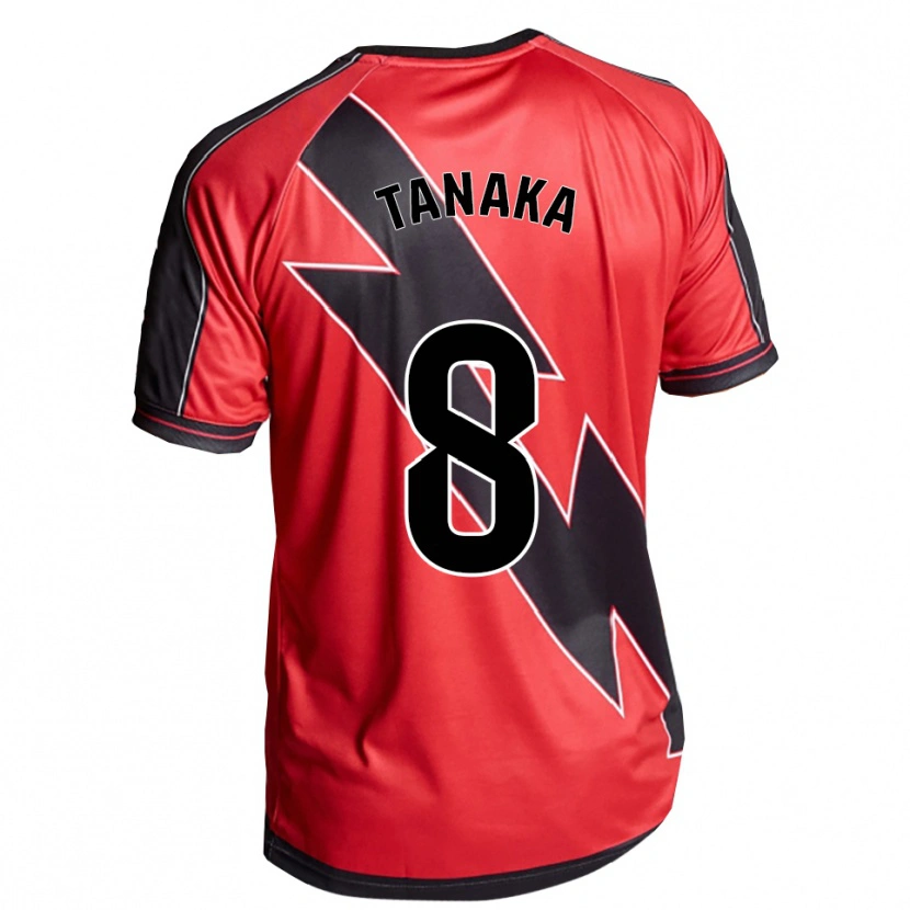 DanxenレディースYoko Tanaka#8赤黒アウェイシャツ2025/26ジャージーユニフォーム