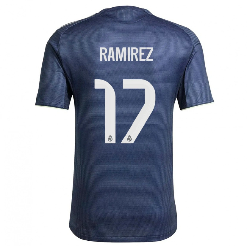 Danxenレディースダリオ・ラミレス・ラミレス#17紺銀アウェイシャツ2025/26ジャージーユニフォーム