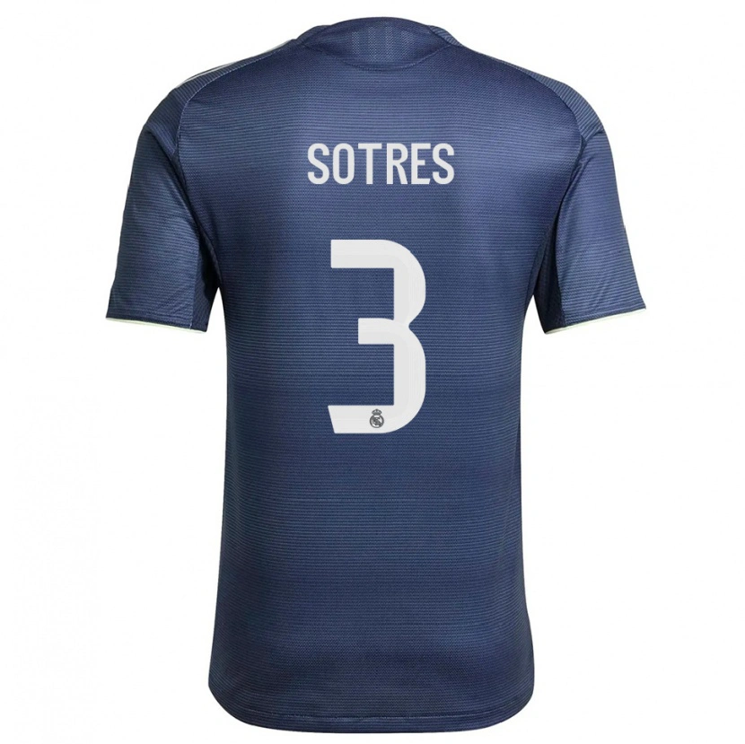 DanxenレディースAlfredo Sotres#3紺銀アウェイシャツ2025/26ジャージーユニフォーム