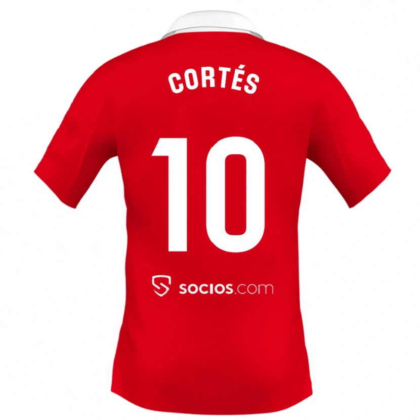 DanxenレディースMillaray Cortés#10赤白灰アウェイシャツ2025/26ジャージーユニフォーム
