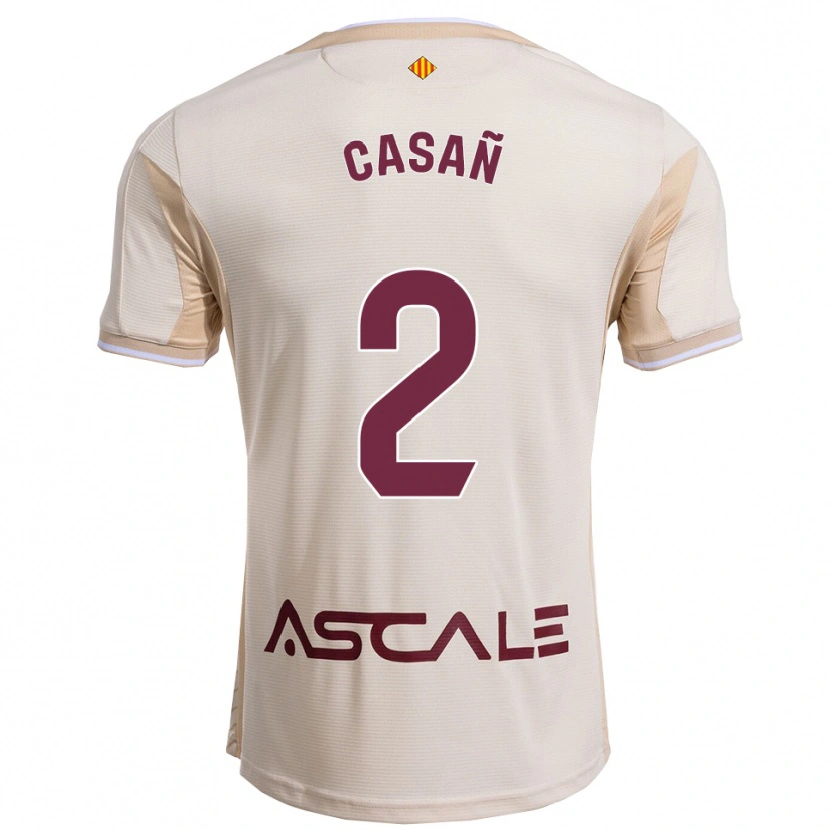 DanxenレディースJorge Casañ#2オフホワイトバーガンディアウェイシャツ2025/26ジャージーユニフォーム