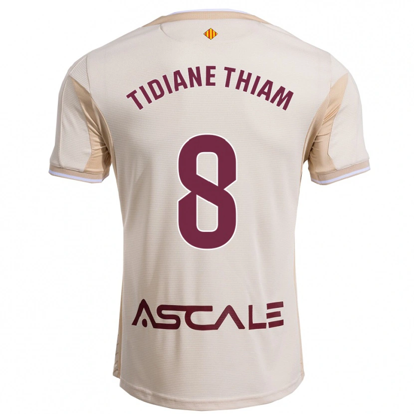 DanxenレディースCheikh Tidiane Thiam#8オフホワイトバーガンディアウェイシャツ2025/26ジャージーユニフォーム