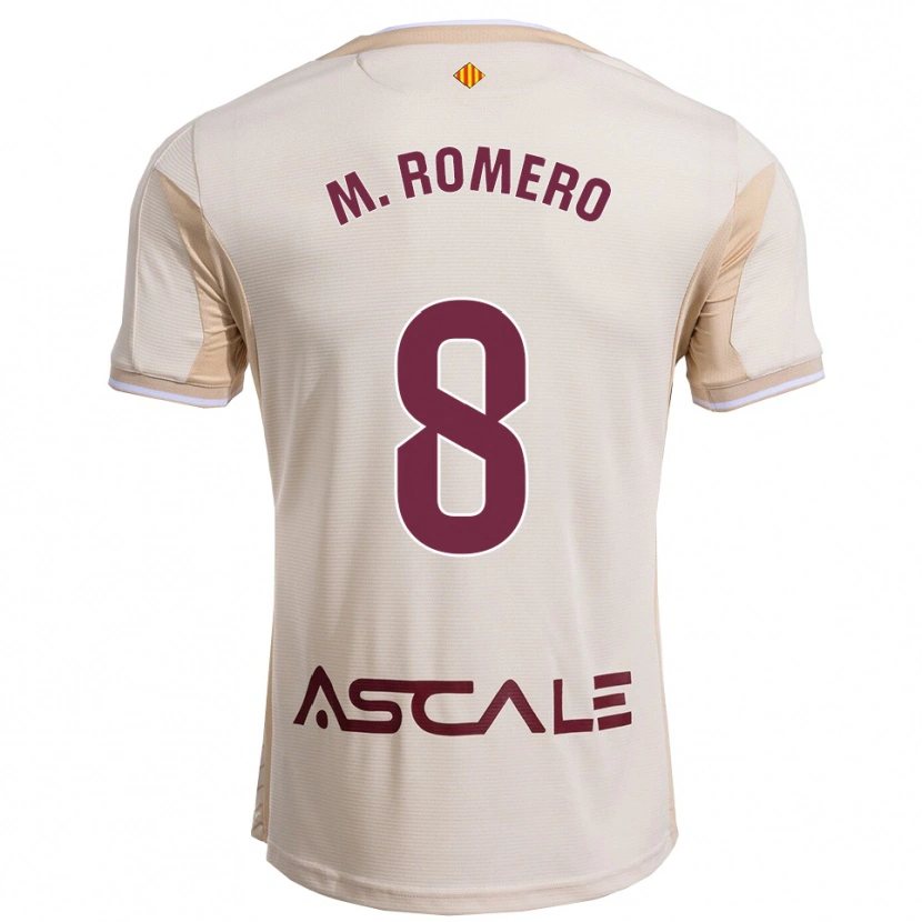 DanxenレディースMaría Romero Catalan#8オフホワイトバーガンディアウェイシャツ2025/26ジャージーユニフォーム