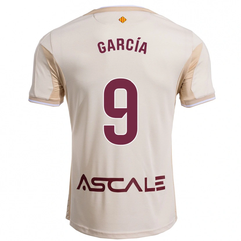 DanxenレディースAlbert García#9オフホワイトバーガンディアウェイシャツ2025/26ジャージーユニフォーム