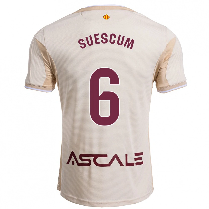 DanxenレディースHugo Suescum#6オフホワイトバーガンディアウェイシャツ2025/26ジャージーユニフォーム