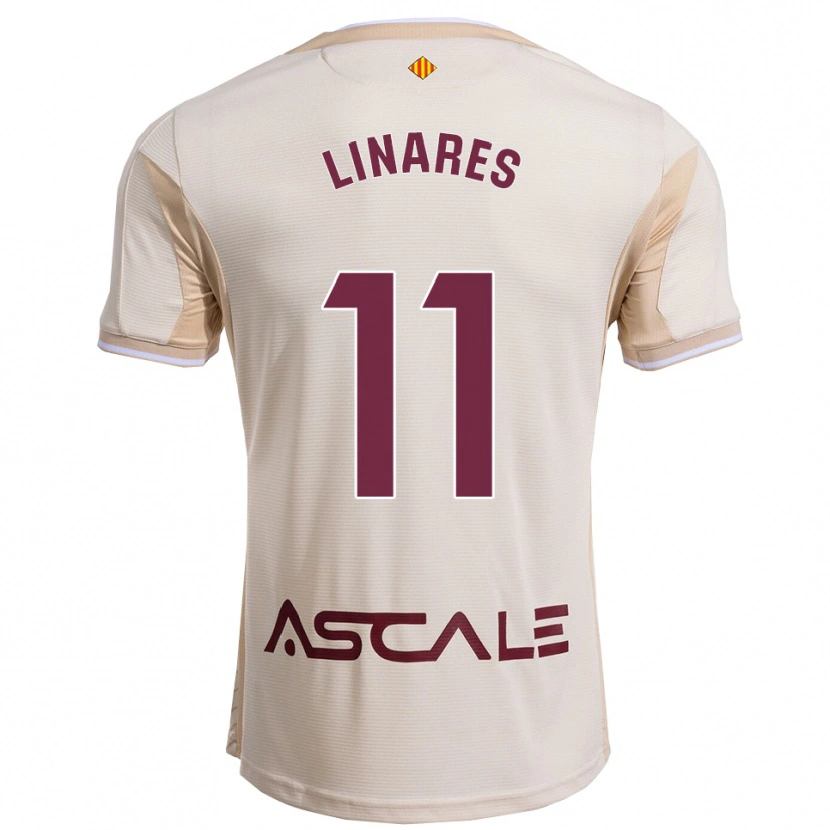 DanxenレディースMario Linares#11オフホワイトバーガンディアウェイシャツ2025/26ジャージーユニフォーム