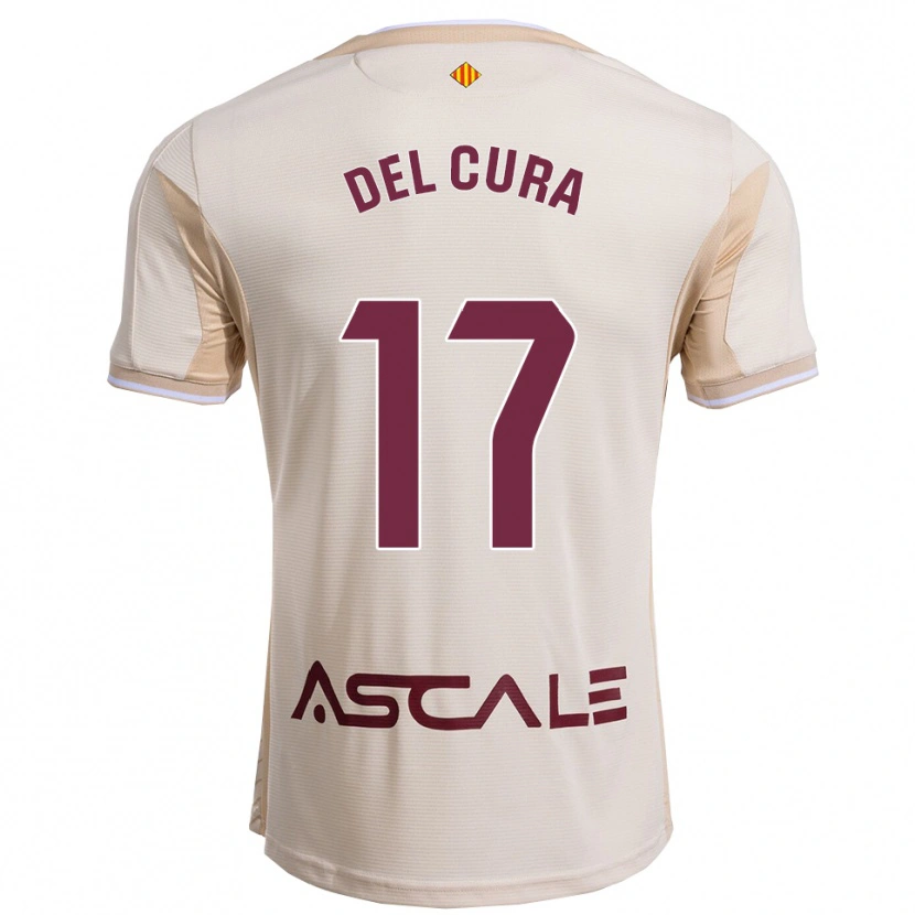 DanxenレディースUnax Del Cura#17オフホワイトバーガンディアウェイシャツ2025/26ジャージーユニフォーム