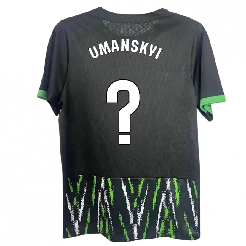 DanxenレディースVolodymyr Umanskyi#0黒緑アウェイシャツ2025/26ジャージーユニフォーム