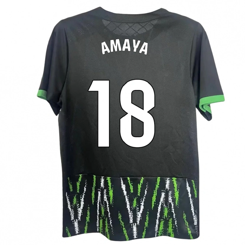 DanxenレディースMaría Amaya#18黒緑アウェイシャツ2025/26ジャージーユニフォーム