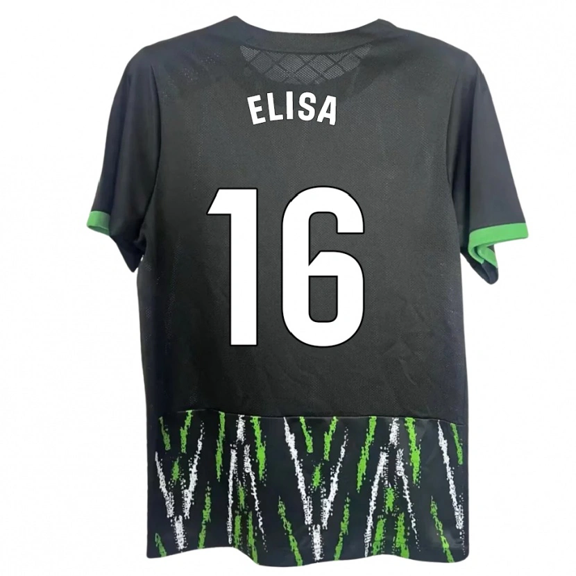 DanxenレディースElisa Tomé#16黒緑アウェイシャツ2025/26ジャージーユニフォーム