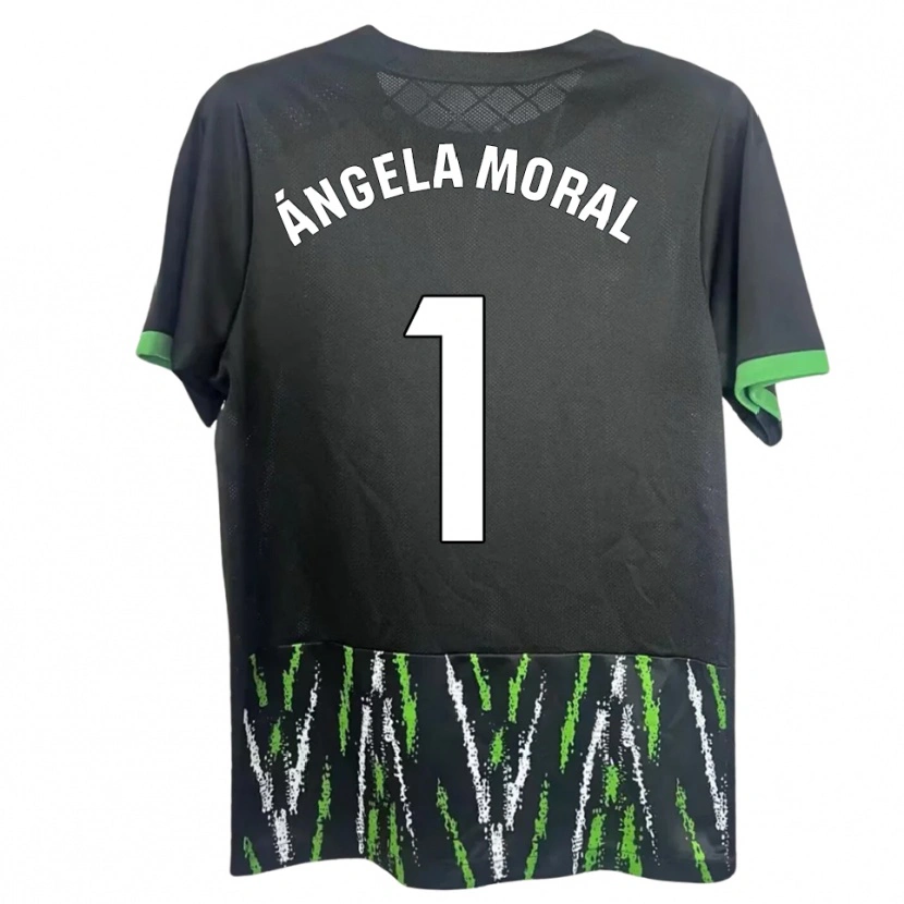 DanxenレディースÁngela Moral Ferrer#1黒緑アウェイシャツ2025/26ジャージーユニフォーム