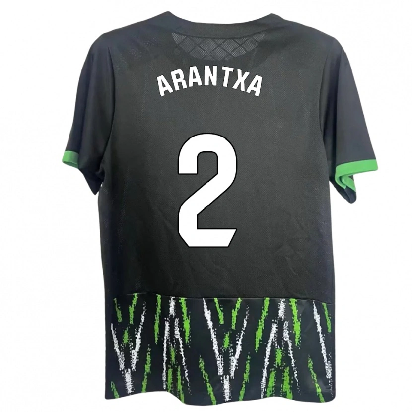 DanxenレディースArantxa Perez Ochando#2黒緑アウェイシャツ2025/26ジャージーユニフォーム